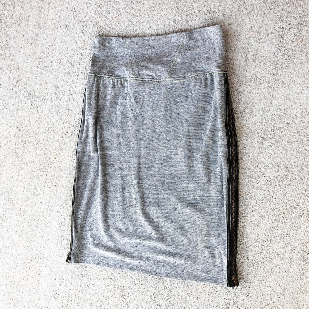 New! Zipper Street Wear Skirt / Sporty Spice Grey Tight Fitted Skirt